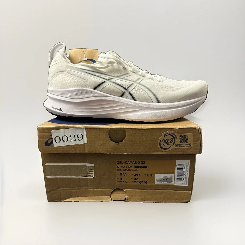 Size 9.5 - ASICS Gel Kayano 32 White Pure Silver
